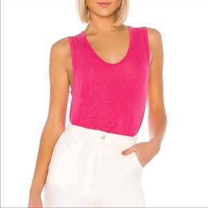 Free People Womens Take the Plunge Tank Top Fuscia Size Small